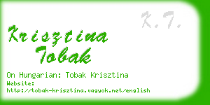 krisztina tobak business card